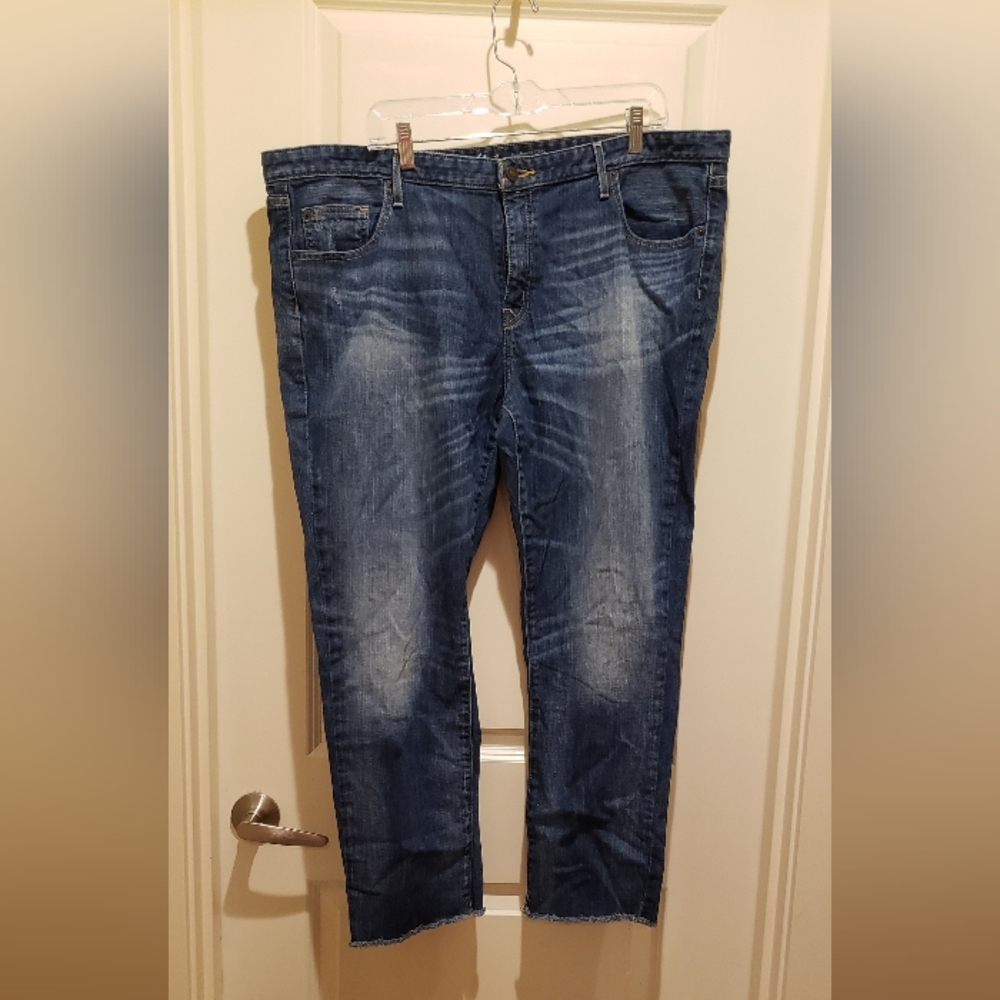Mossimo Womens Blue Boyfriend Cropped Jeans